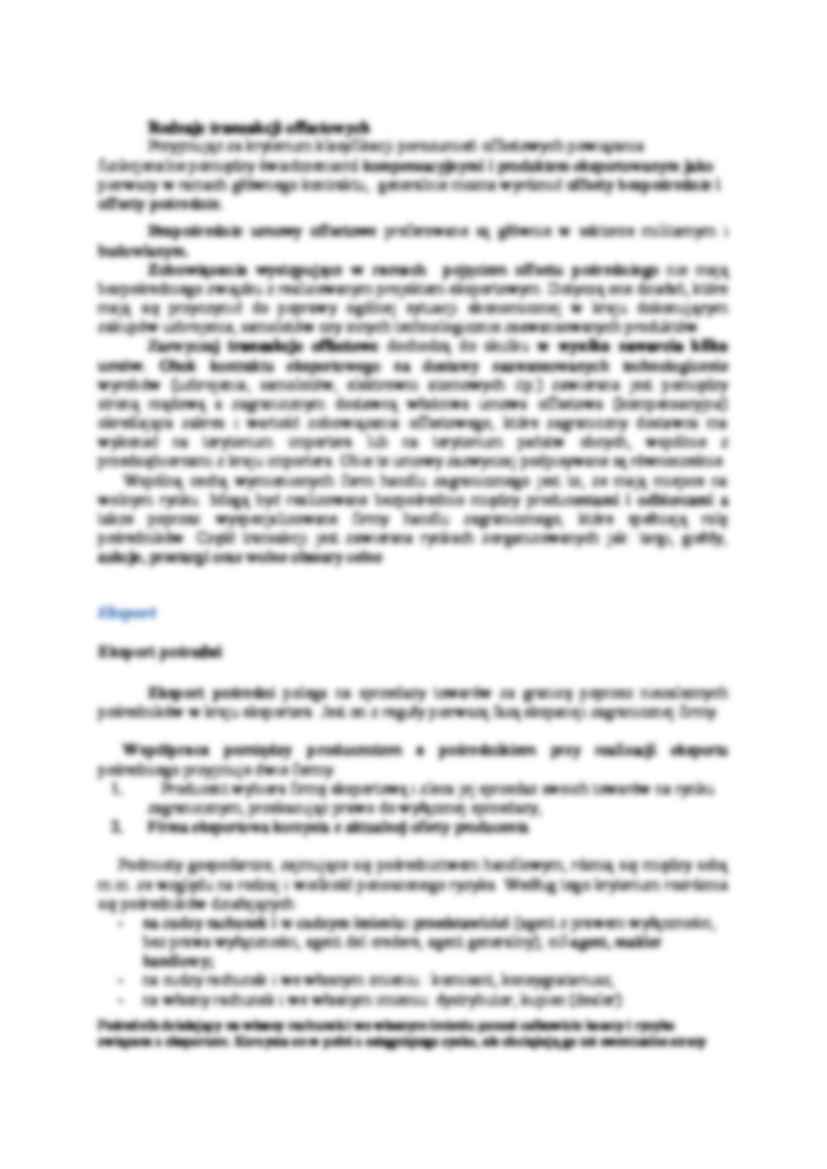 Formy działania na rynku międzynarodowym bez angażowania kapitału - strona 2