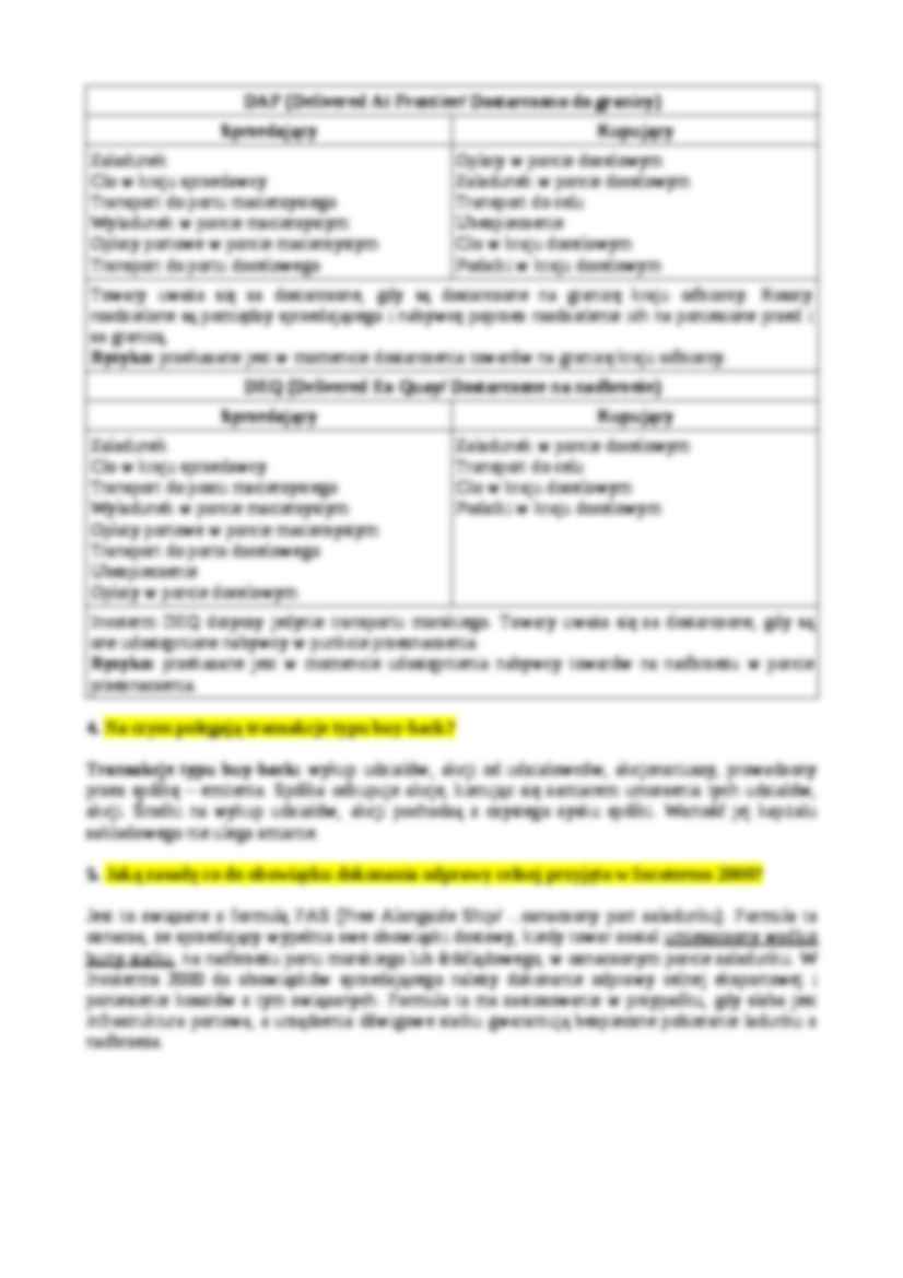 Międzynarodowe transakcje gospodarcze - test - strona 2