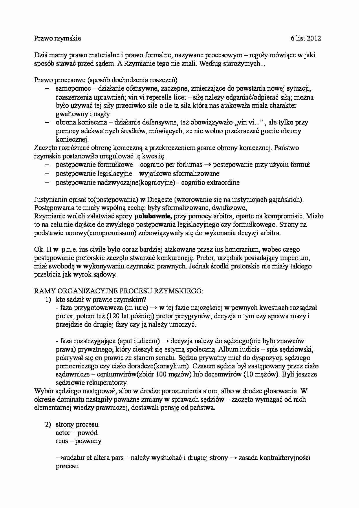 prawo procesowe - omówienie - strona 1