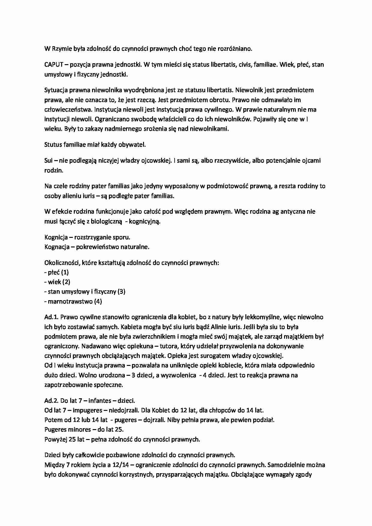 Zdolność  do czynności prawnych - omówienie - strona 1