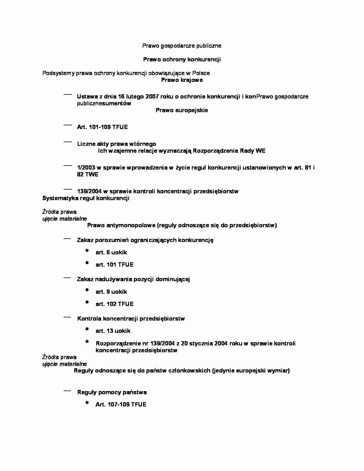 Prawo gospodarcze publiczne - skrypt - strona 1