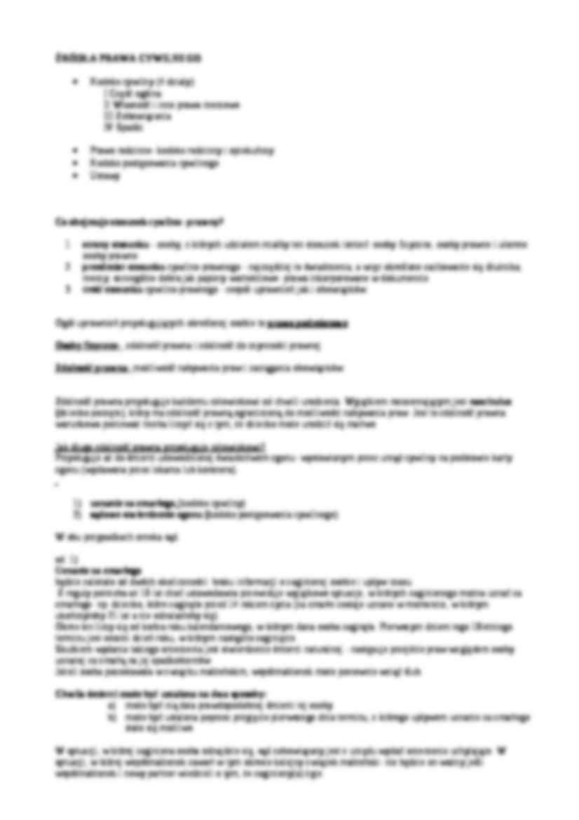 Prawo cywilne - skrypt - podział - strona 2