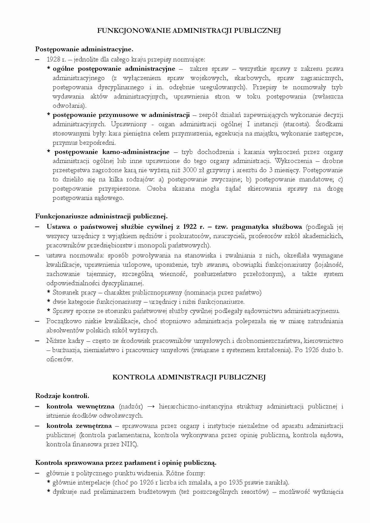 Funkcjonowanie administracji publicznej - wykład - strona 1