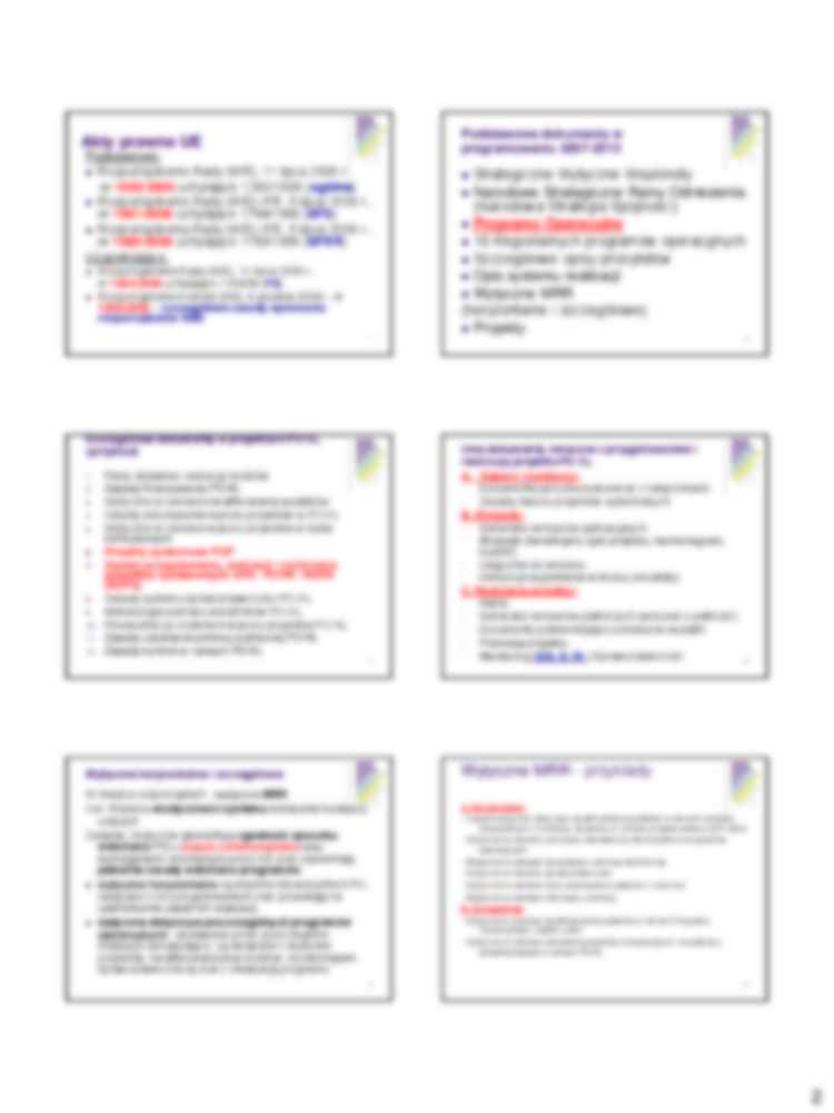 Fundusze strukturalne Unii Europejskiej - wykład - strona 2