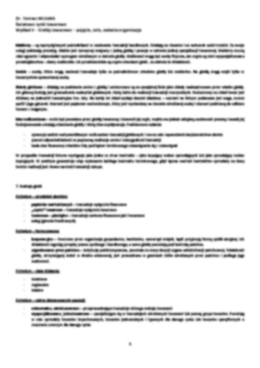 Giełdy towarowe - pojęcie, cele, zadania organizacja - wykład - strona 3