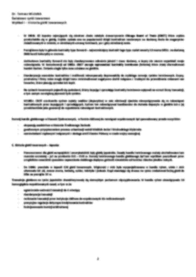 Historia giełd towarowych - wykład - strona 2