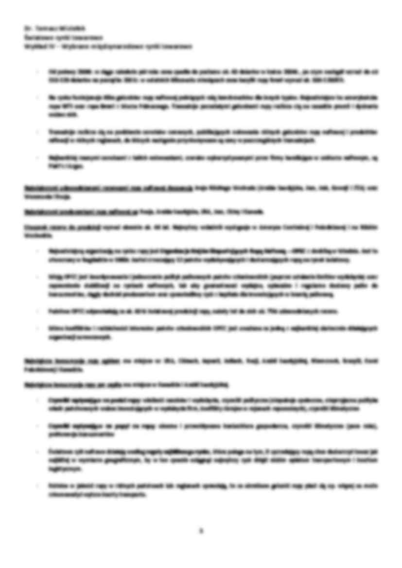 Wybrane międzynarodowe rynki towarowe - wykład - strona 3