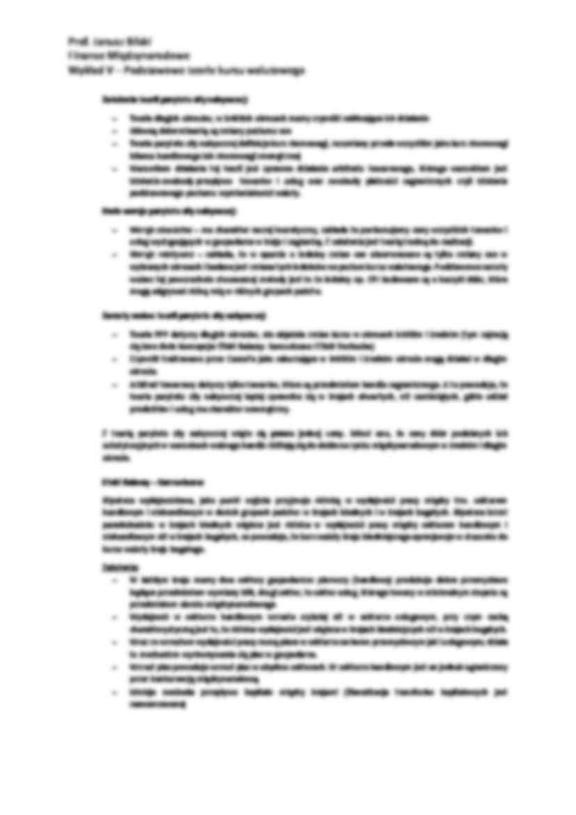 Podstawowe teorie kursu walutowego - wykład - strona 2