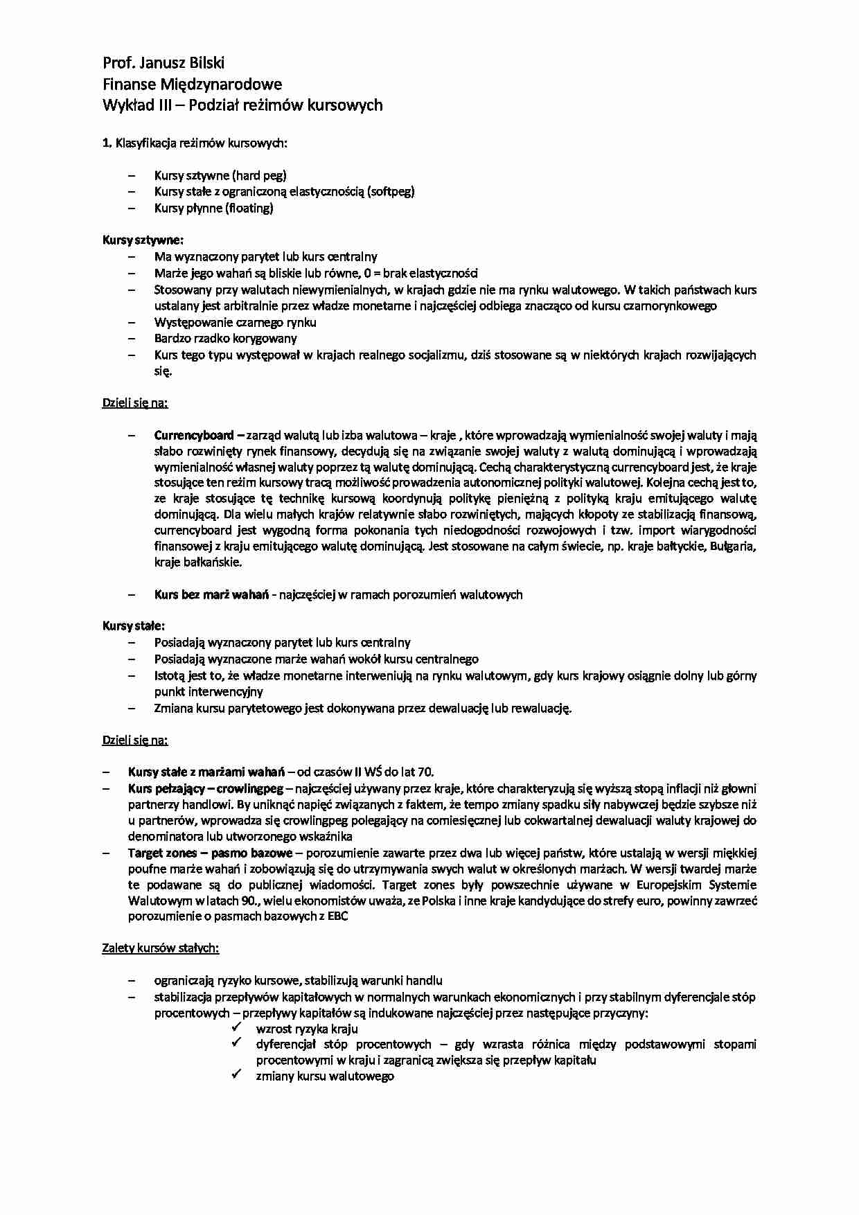 Podział reżimów kursowych - wykład - strona 1