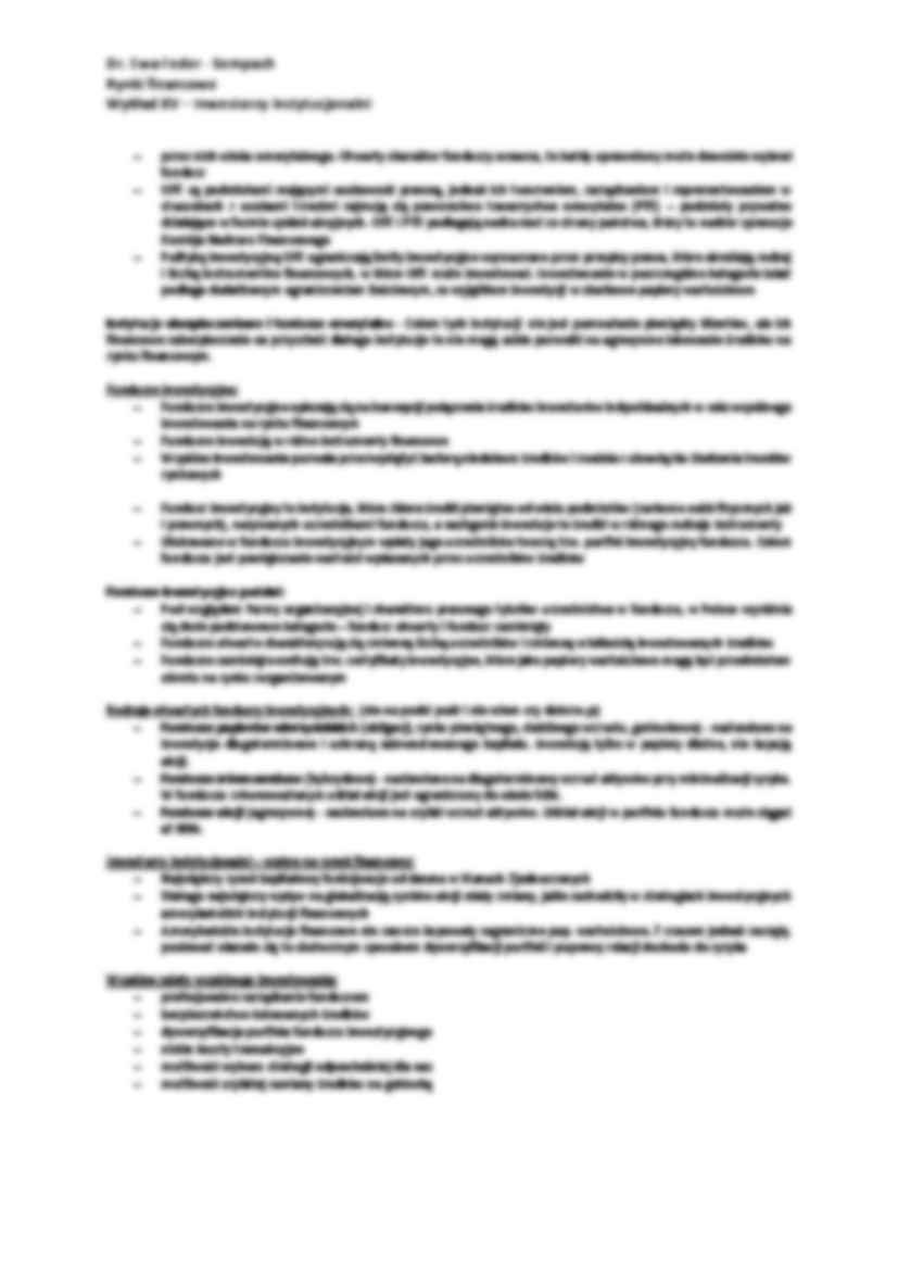 Inwestorzy instytucjonalni - wykład - strona 2