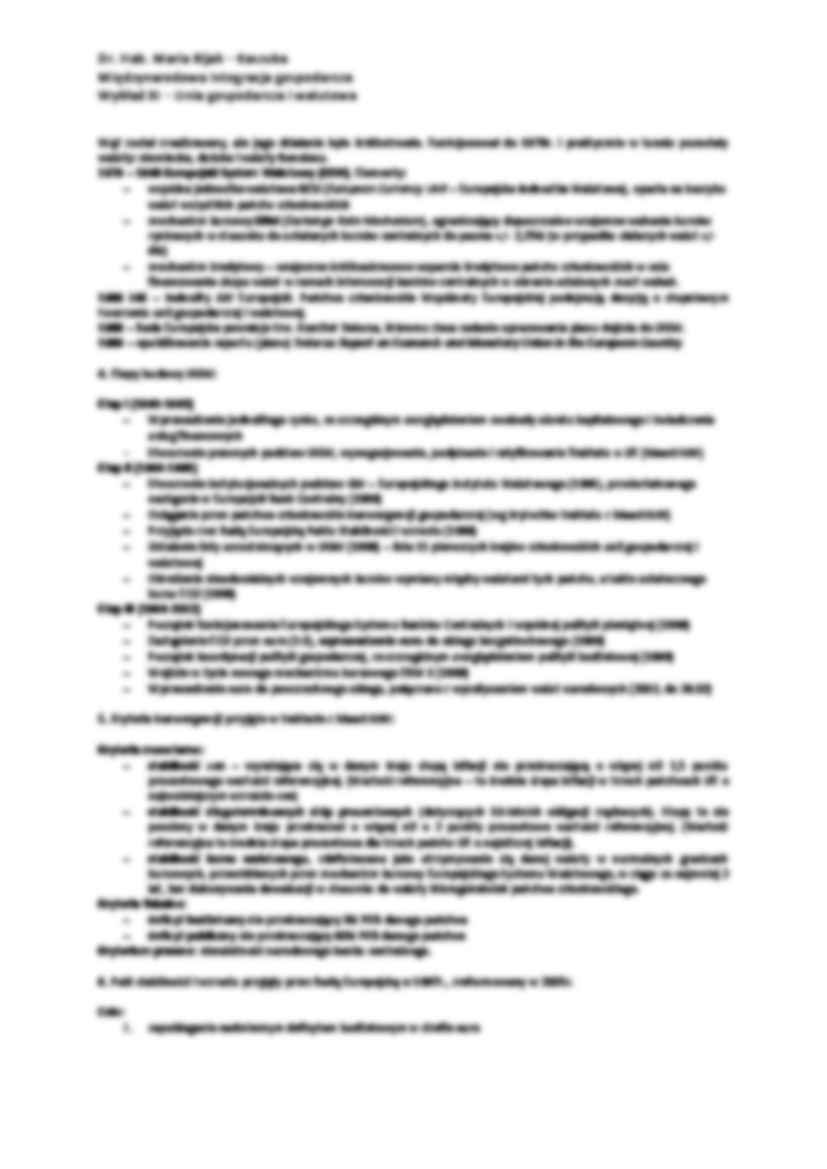 Unia gospodarcza i walutowa - wykład - strona 2