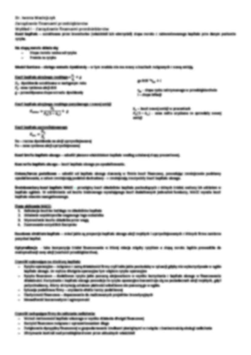 Zarządzanie finansami przedsiębiorstw - wykład - strona 3