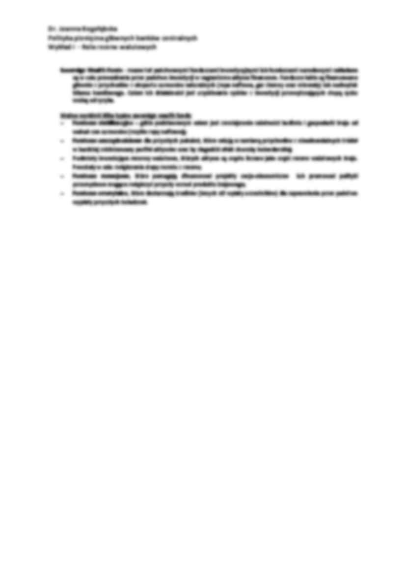 Rola rezerw walutowych - wykład - strona 2