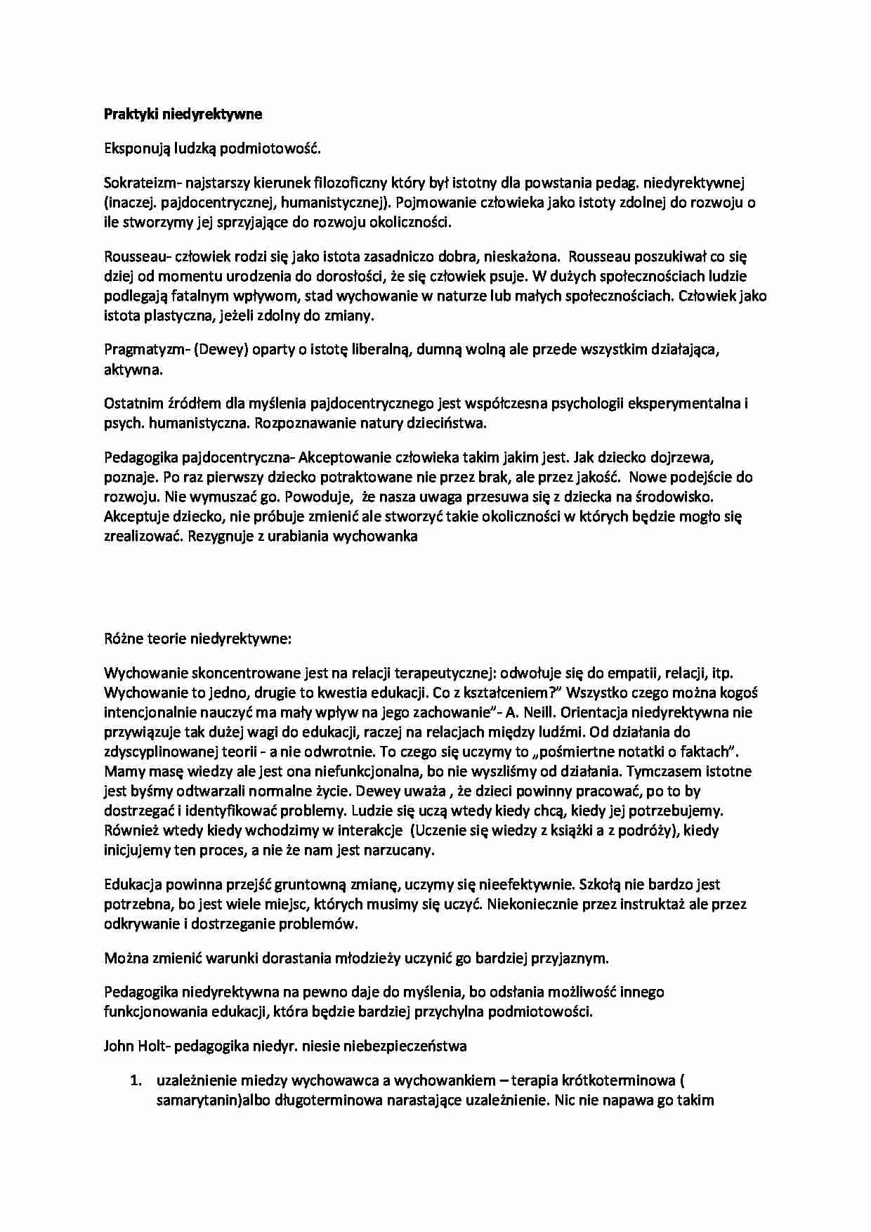 Różne teorie niedyrektywne - omówienie - strona 1