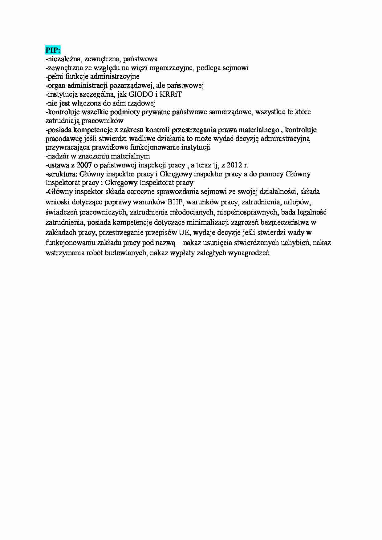 kontrola PIP - omówienie - strona 1