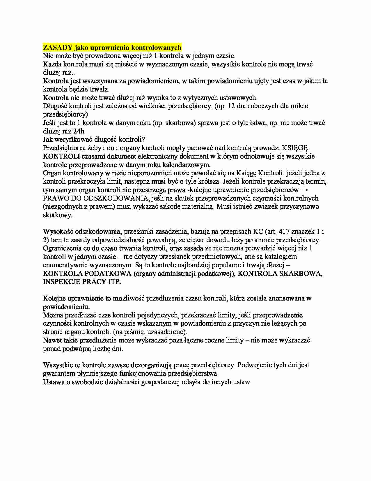 Uprawnienia kontrolowanych - omówienie - strona 1