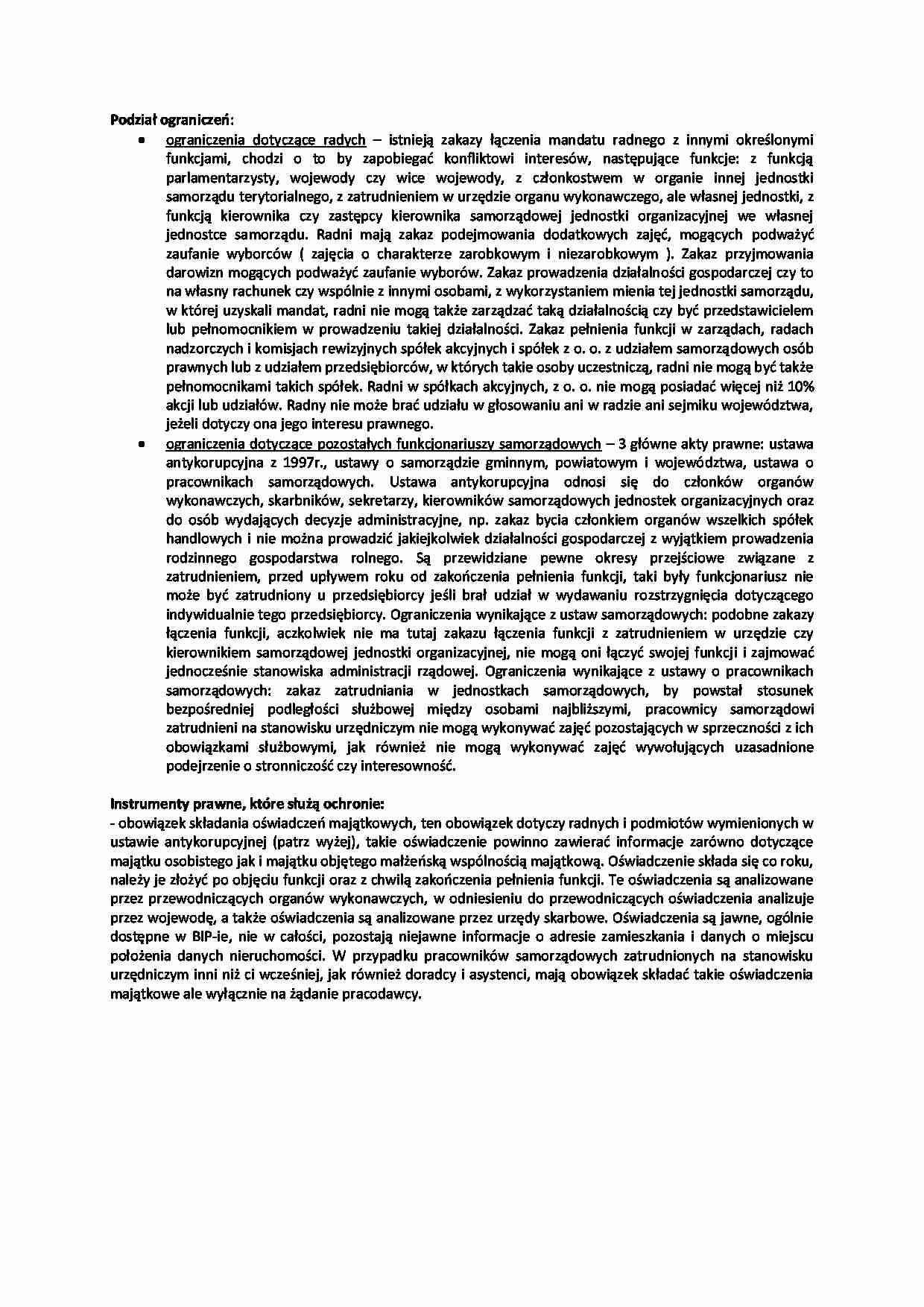 ograniczenia dla funkcjonariuszy publicznych - omówienie - strona 1