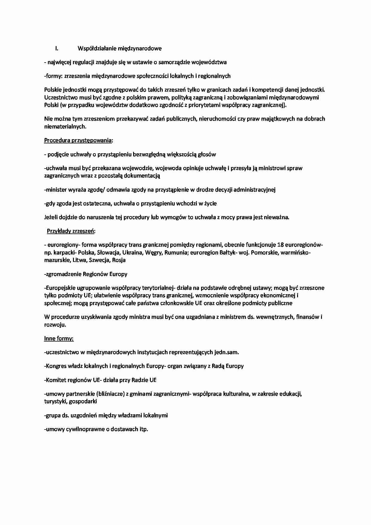 współdziałanie międzynarodowe - omówienie - strona 1