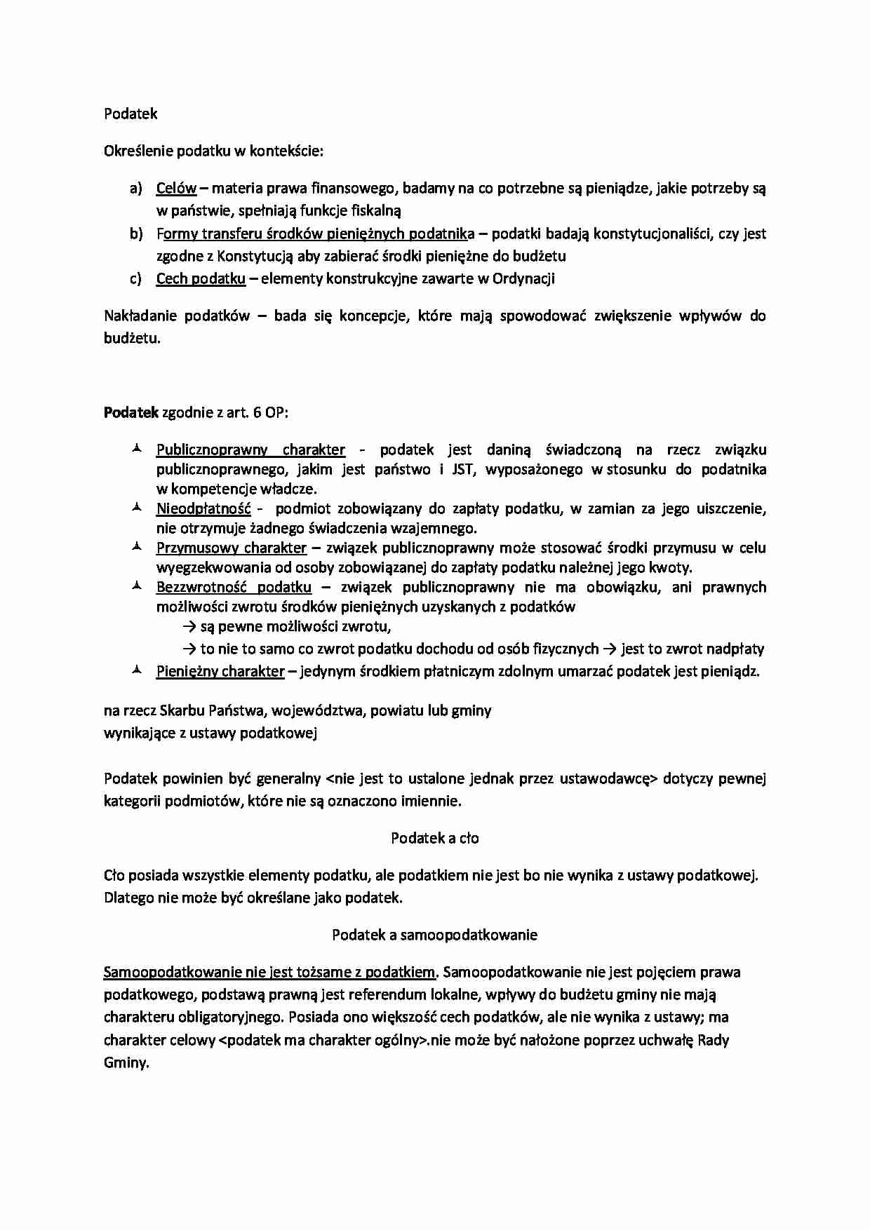 Wykład - definicja podatku - strona 1