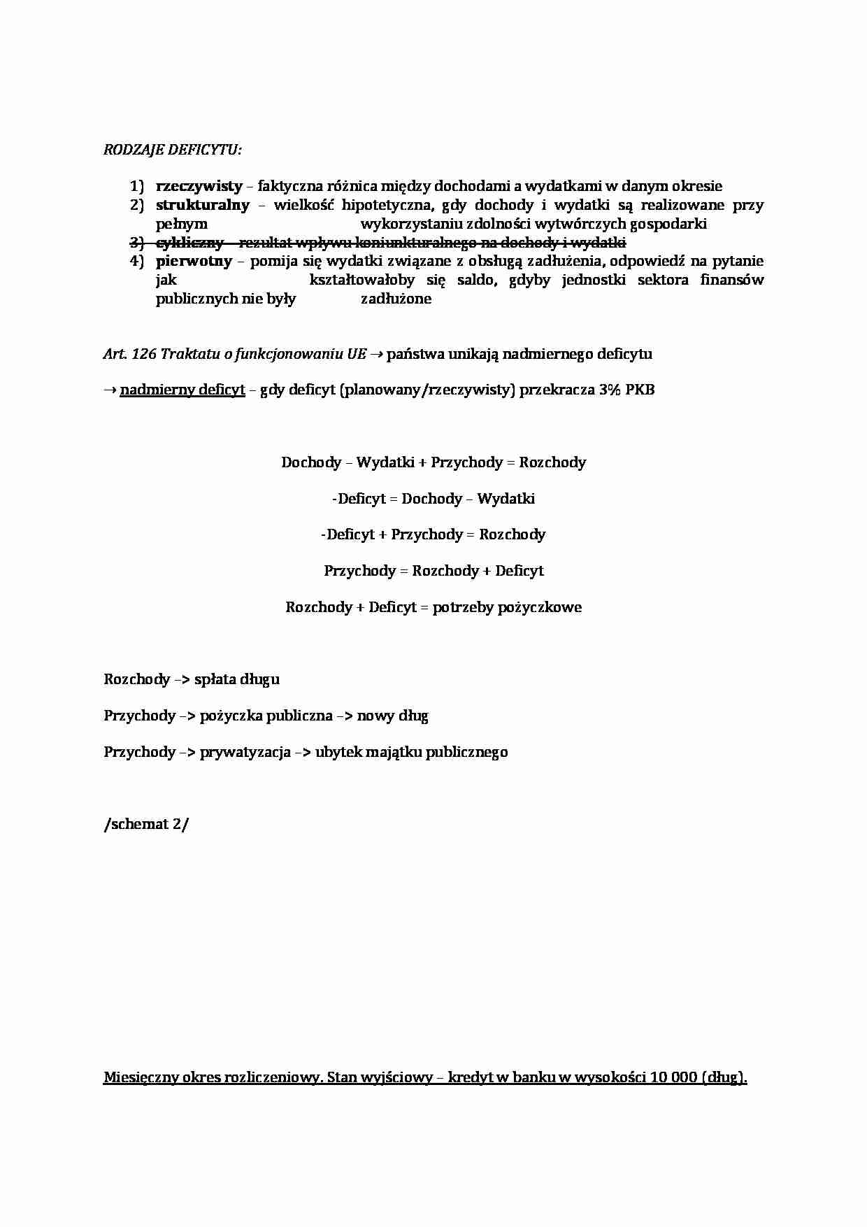 Wykład - rodzaje deficytu - strona 1