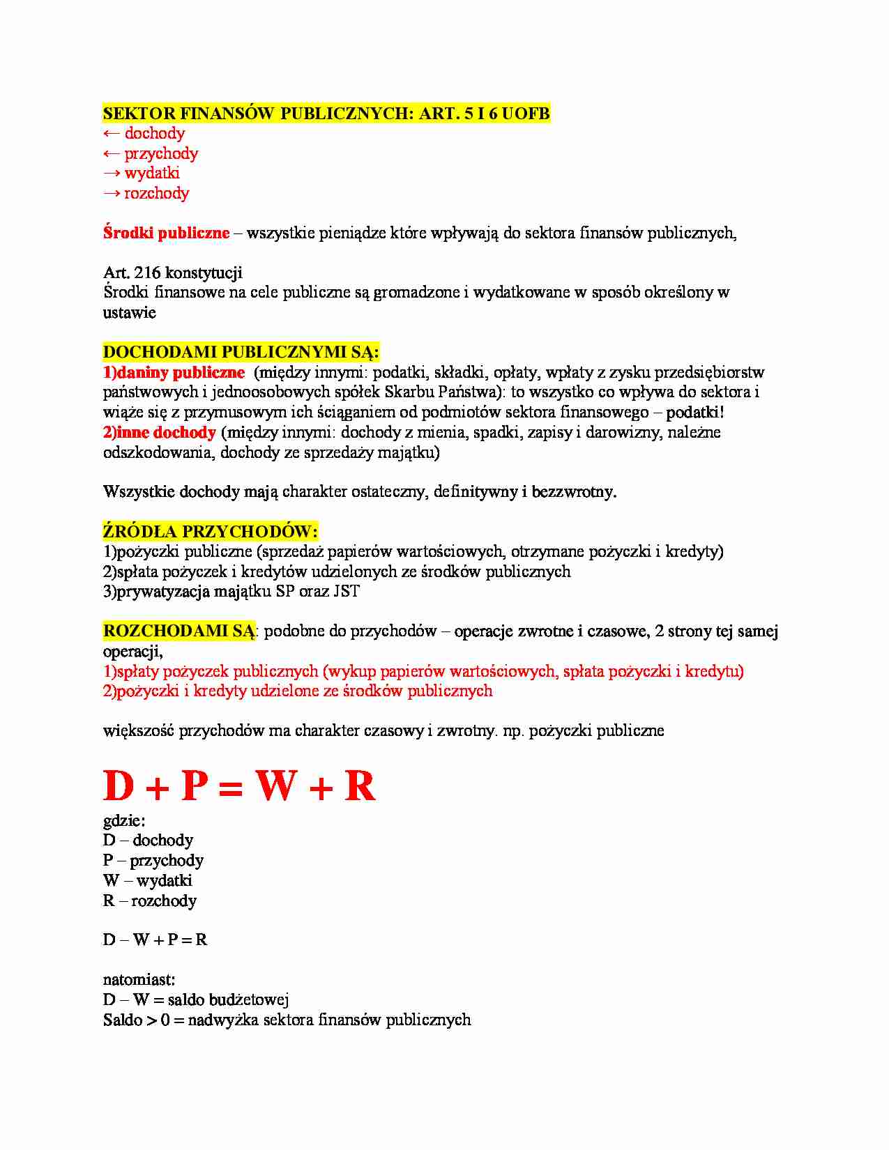 Wykład - sektor finansów publicznych - strona 1