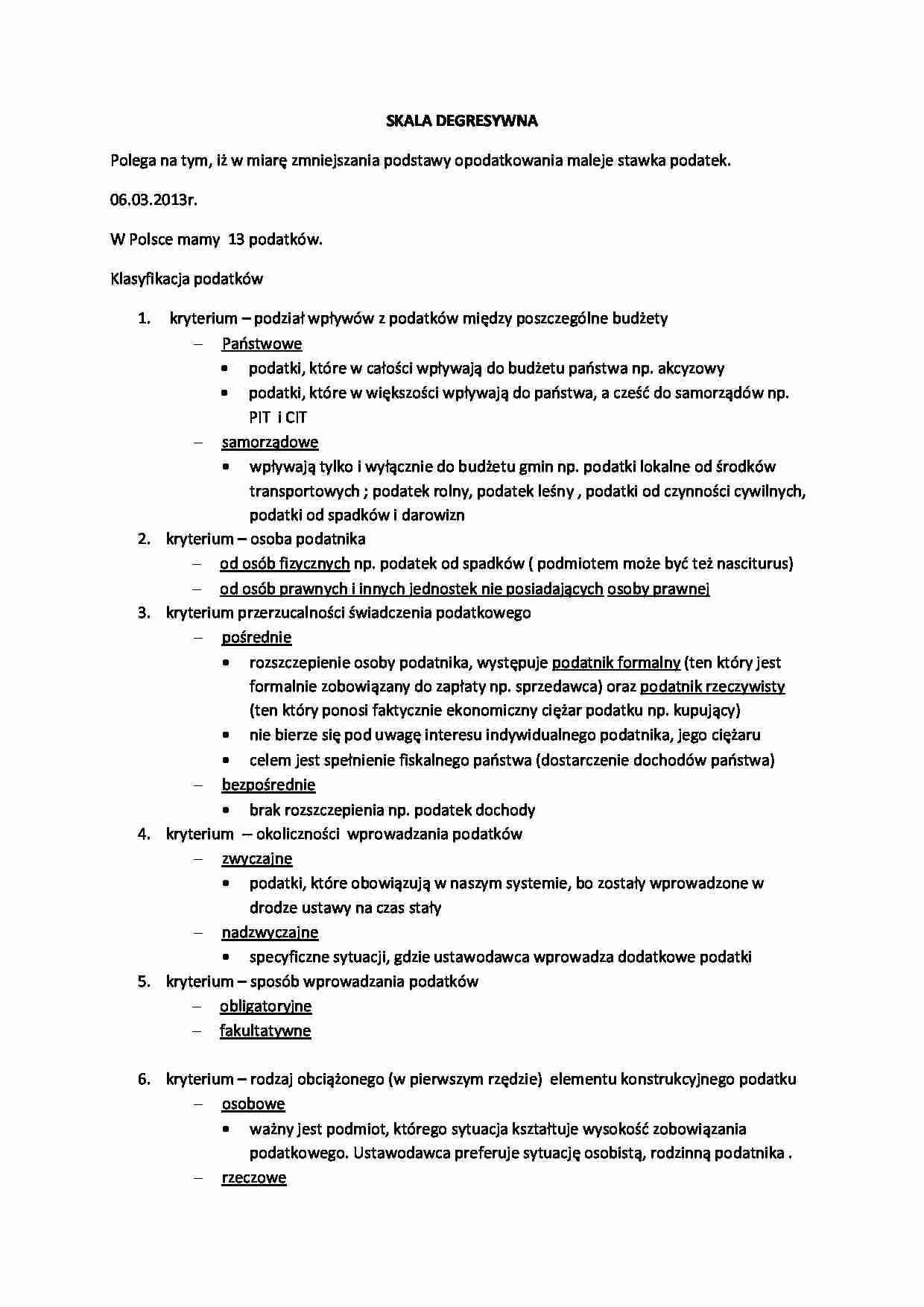 Wykład - skala degresywna - strona 1