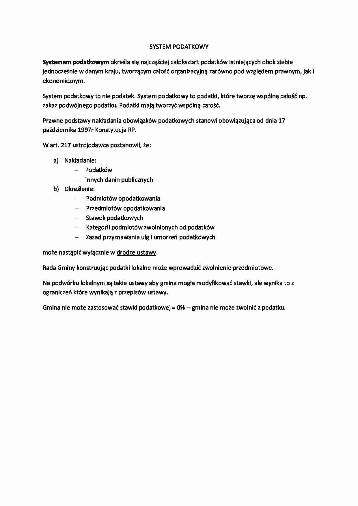 Wykład - system podatkowy - strona 1