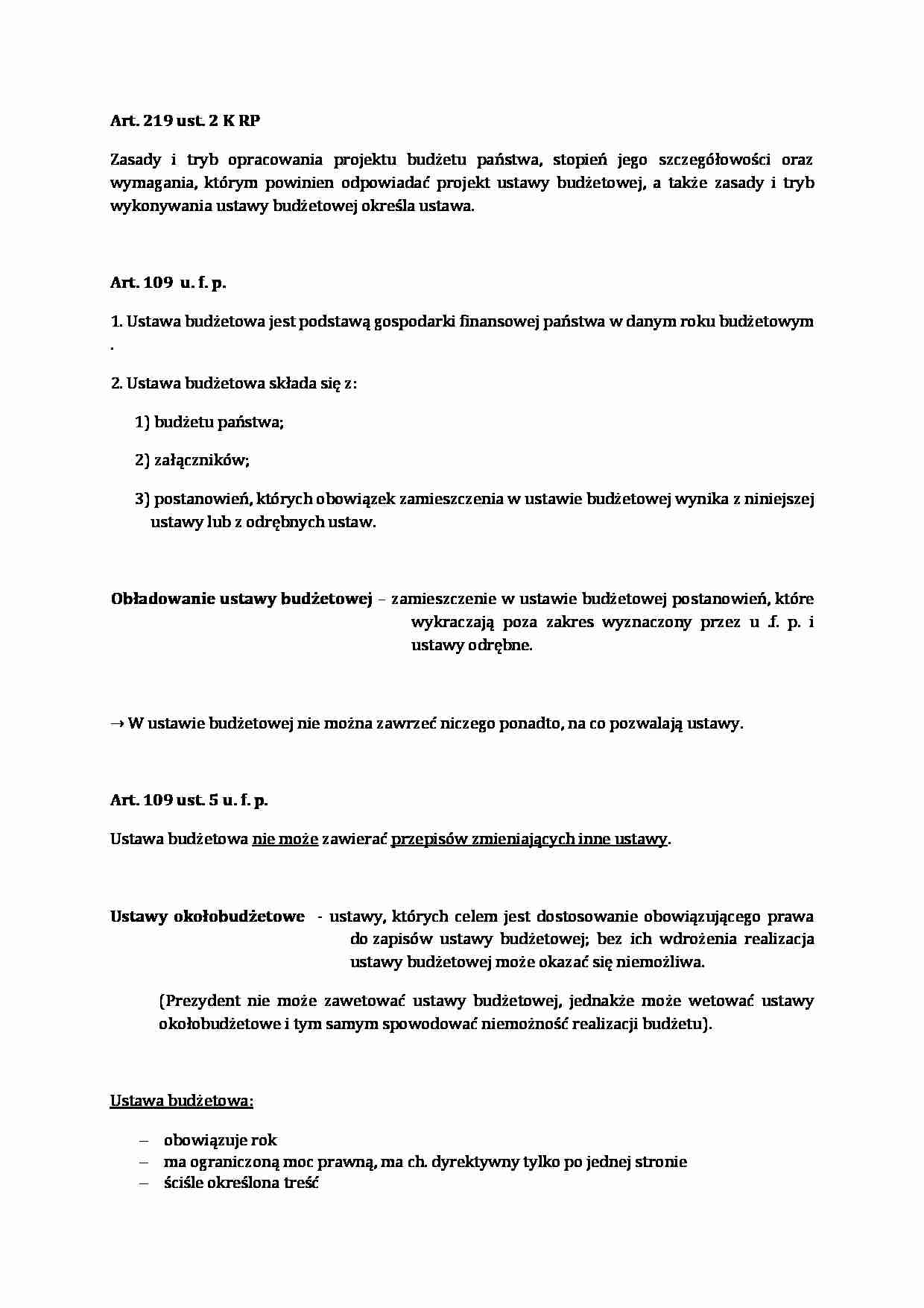Wykład - ustawa budżetowa - strona 1