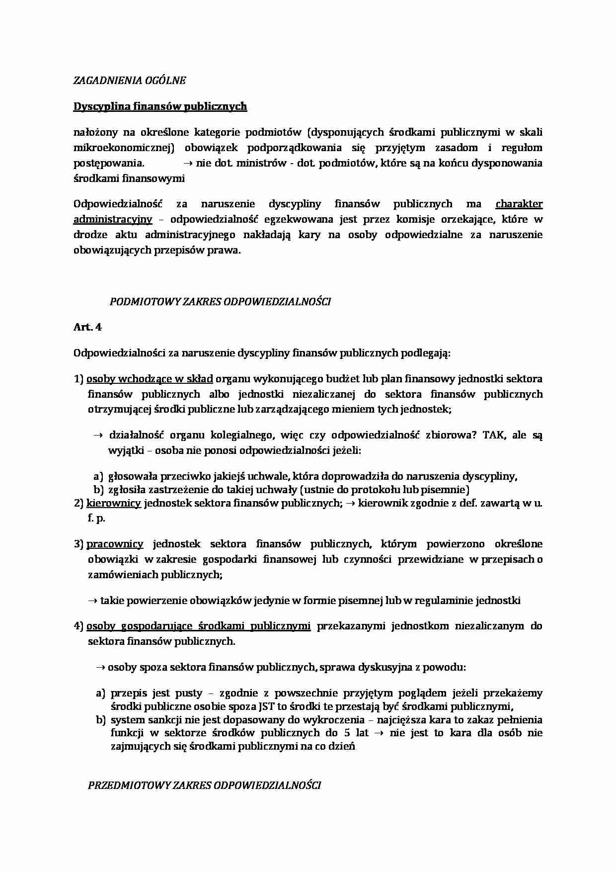 Wykład - zagadnienia wstępne naruszenia dyscypliny budżetowej - strona 1