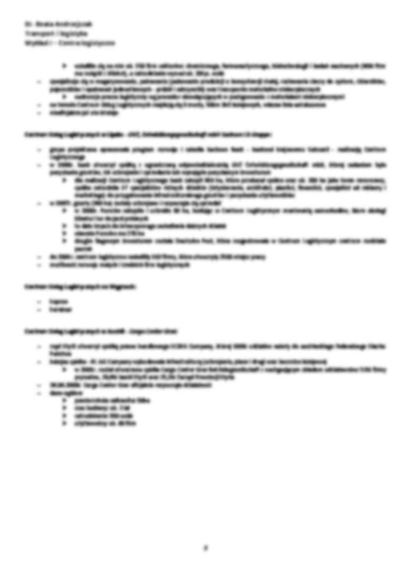 Centra logistyczne - omówienie - strona 3