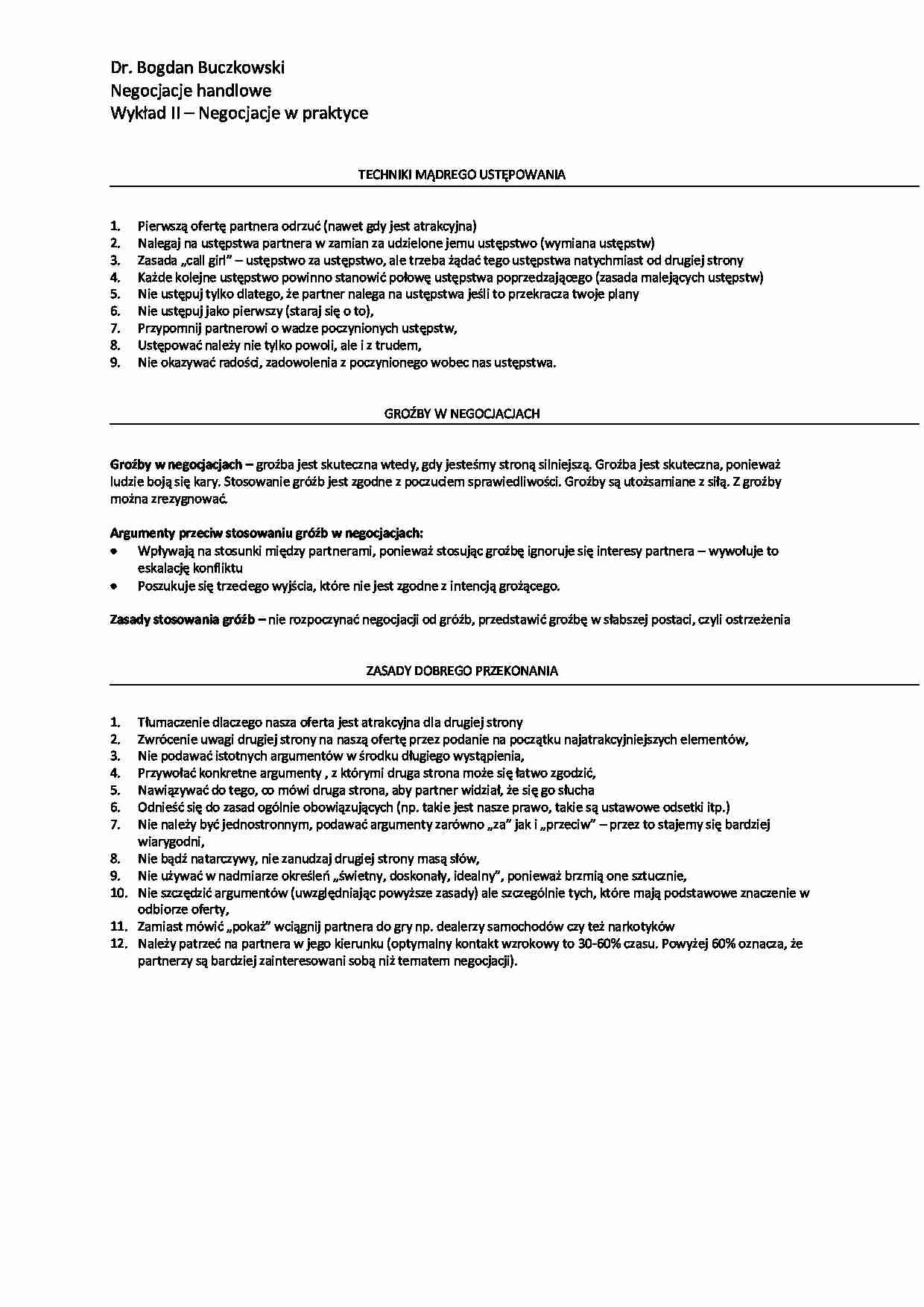 Negocjacje w praktyce - omówienie - strona 1