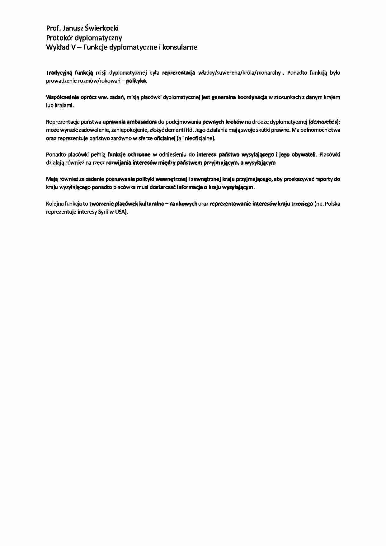 Funkcje dyplomatyczne i konsularne - omówienie - strona 1
