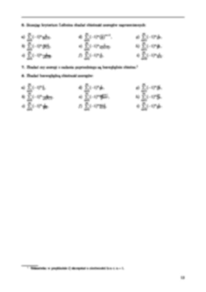Szeregi liczbowe - zadania - strona 2