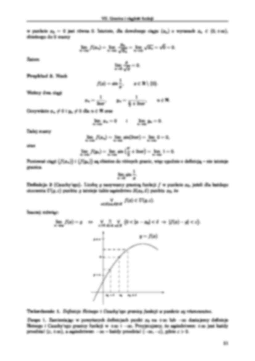 Granica i ciagłość funkcji - omówienie - strona 2