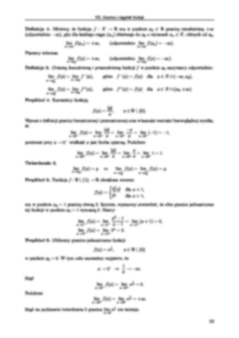Granica i ciagłość funkcji - omówienie - strona 3
