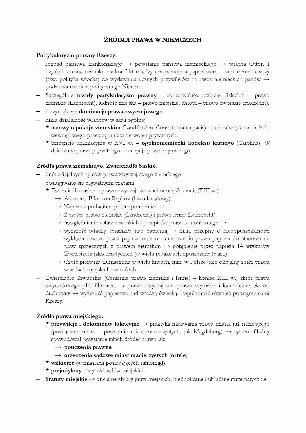 Źródła prawa w Niemczech - strona 1