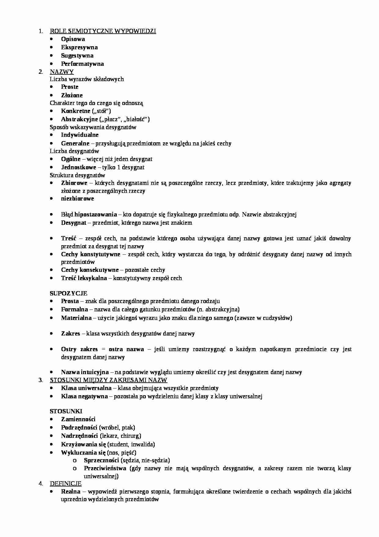 Role semiotyczne - omówienie - strona 1