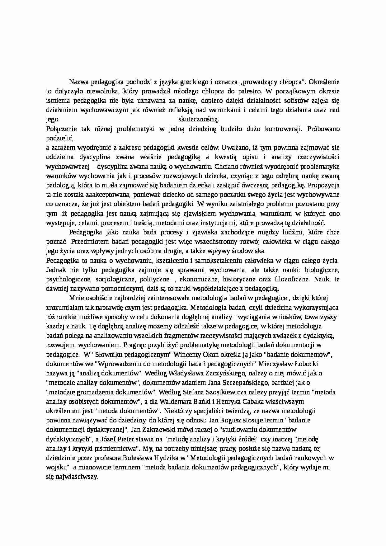 MOja wiedza pedagogiczna-praca - strona 1