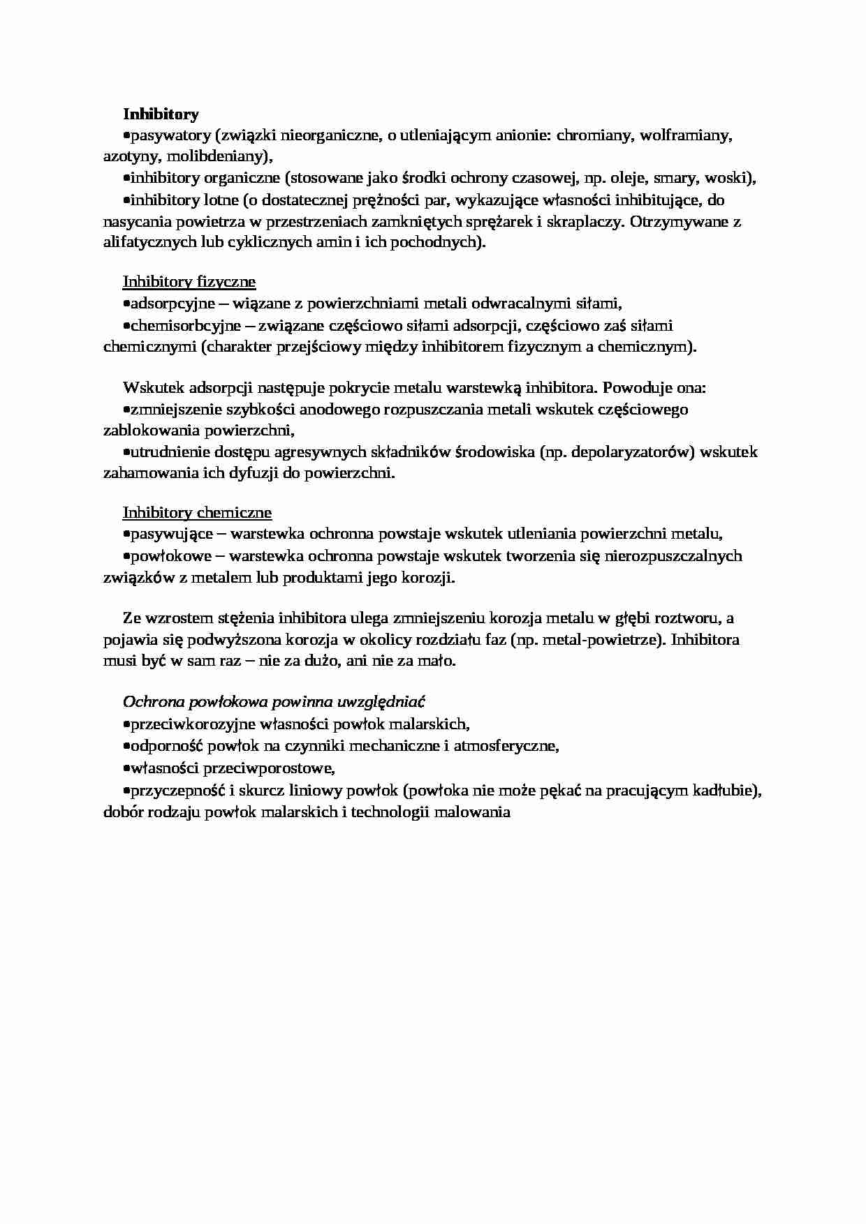 Wykład - inhibitory-definicja i rodzaje - strona 1