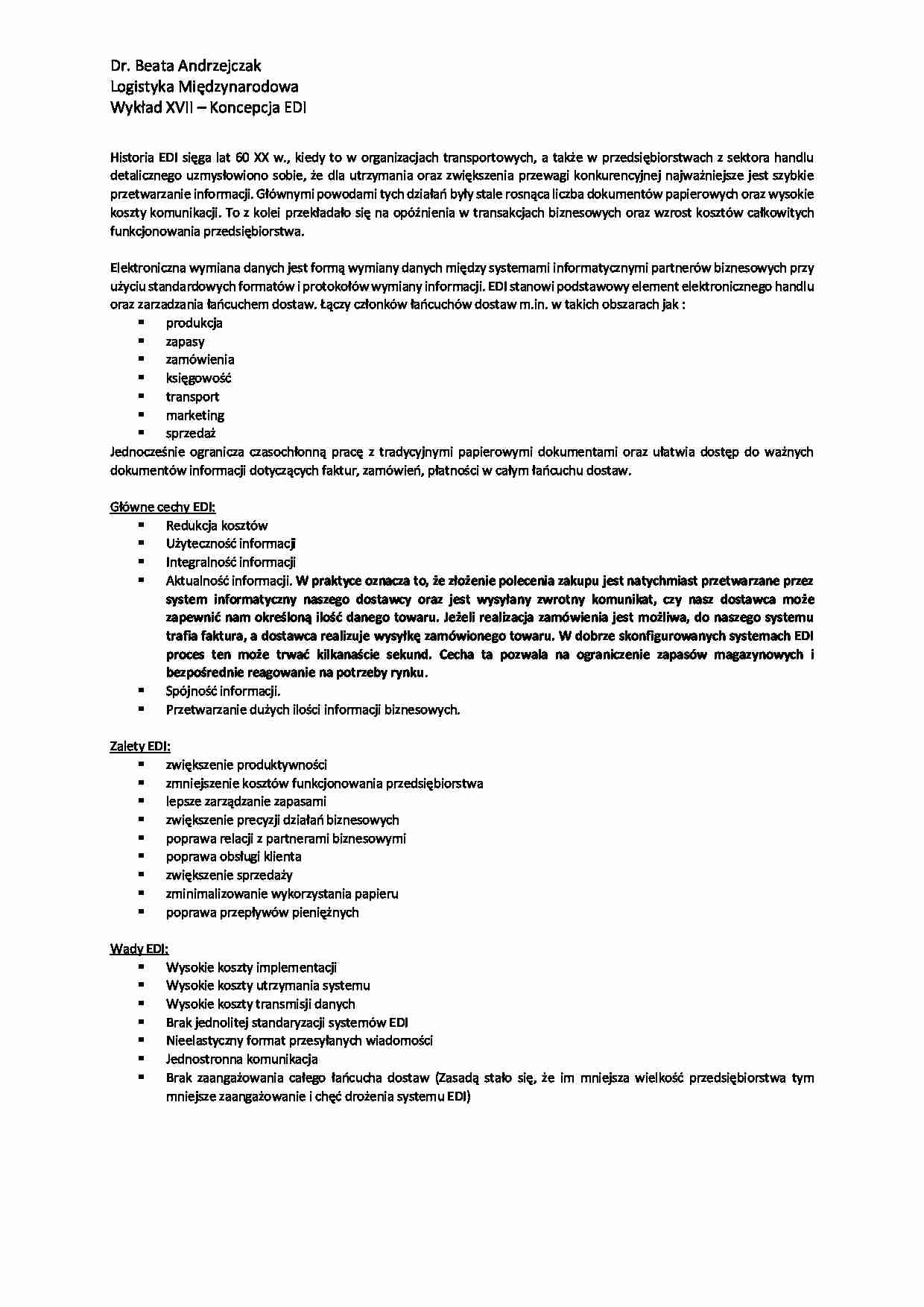 Koncepcja EDI - wykład - strona 1