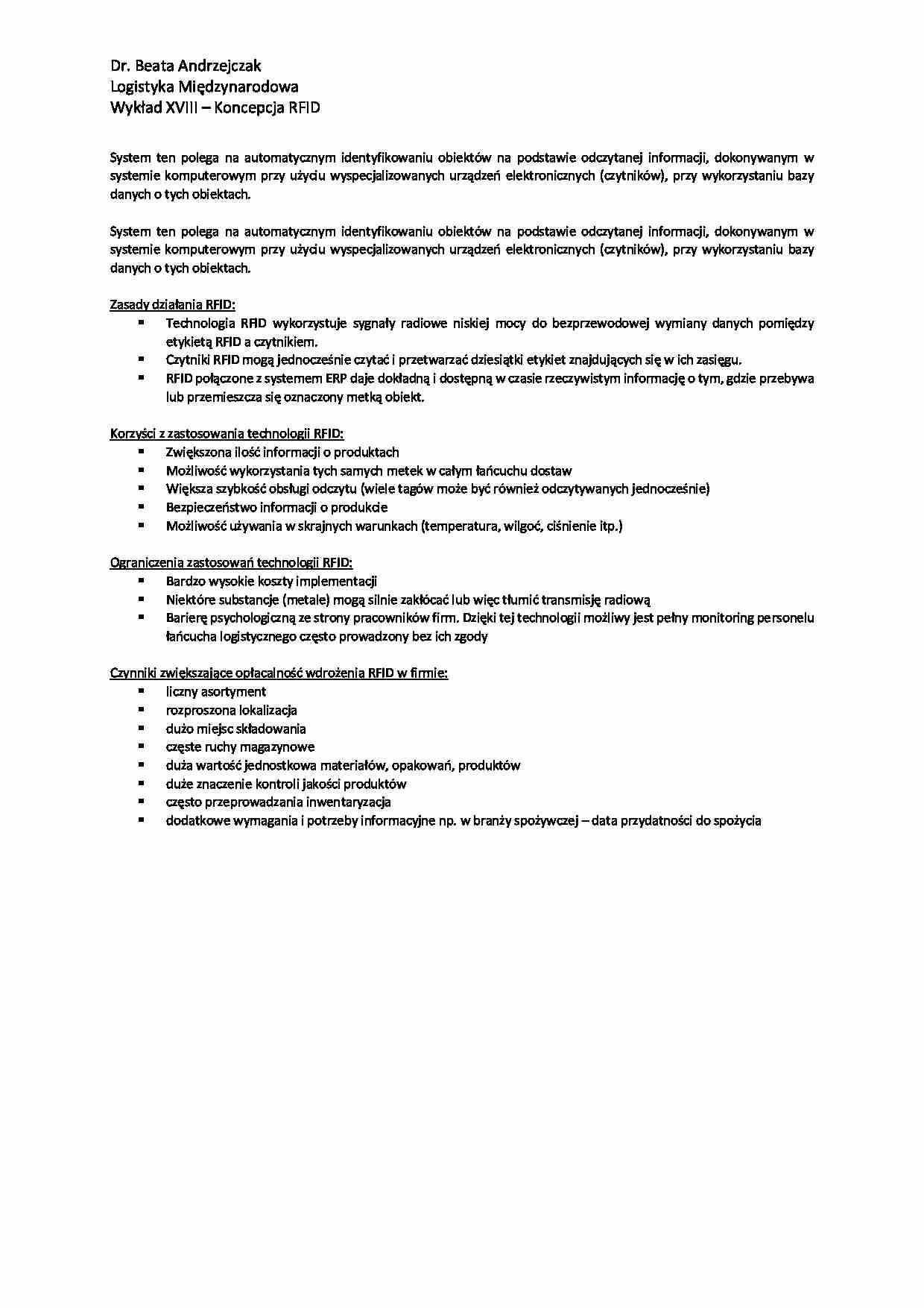 Koncepcja RFID - wykład - strona 1