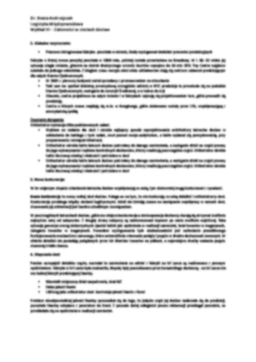 Zależności w sieciach dostaw - wykład - strona 2