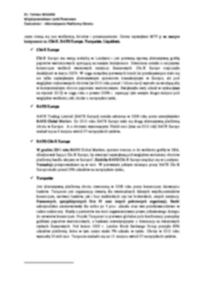 Alternatywne Platformy Obrotu - wykład - strona 3
