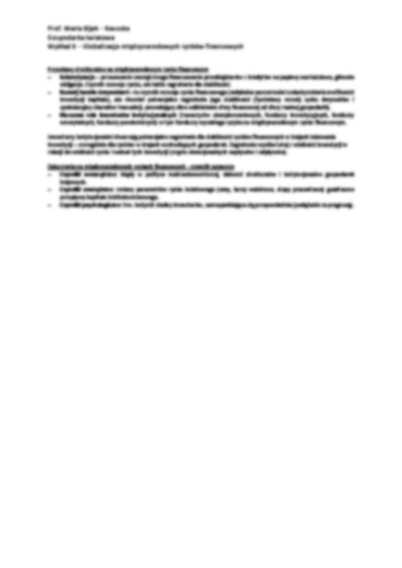 Globalizacja międzynarodowych rynków finansowych - wykład - strona 2