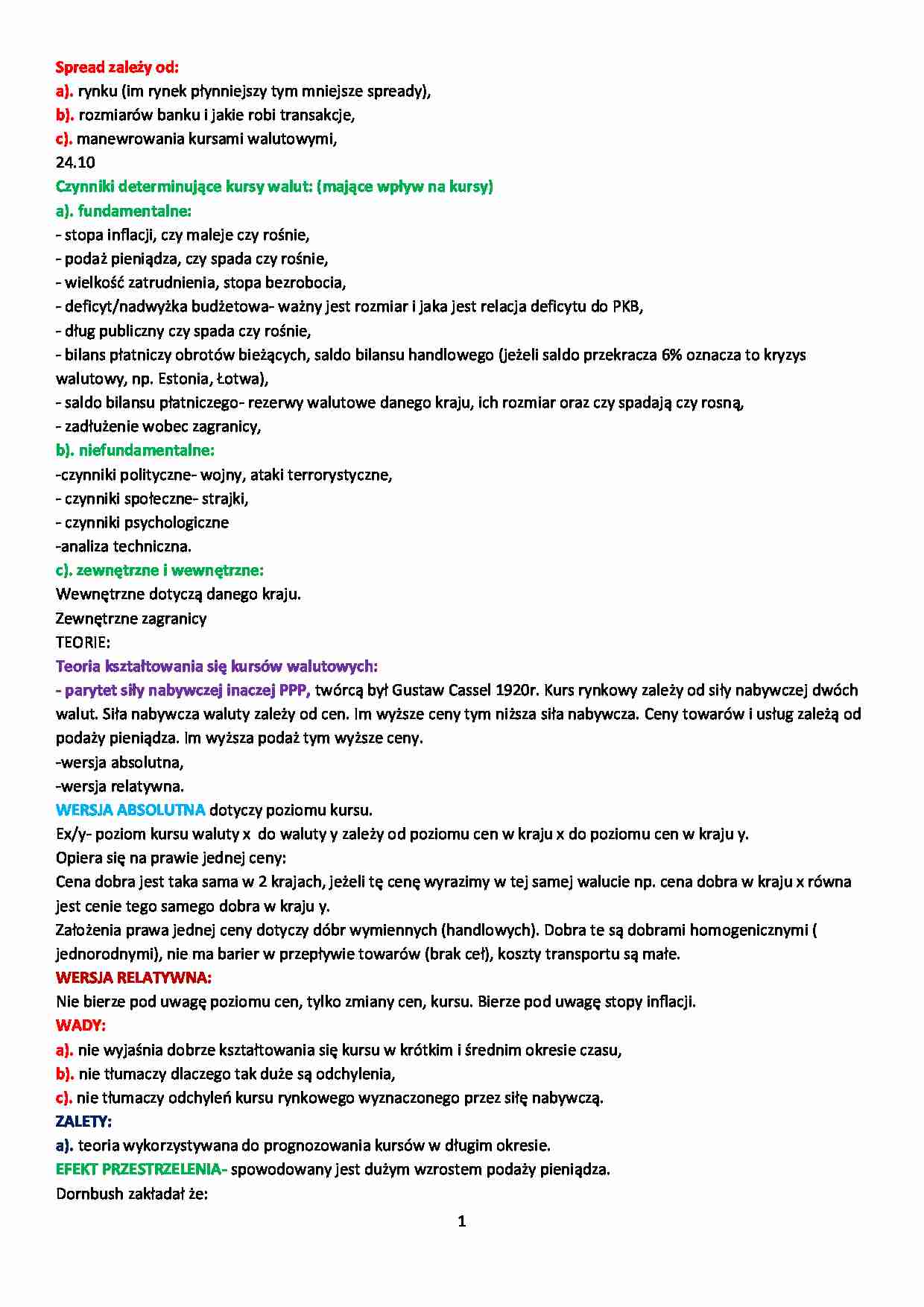 Finanse miedzynarodowe - strona 1