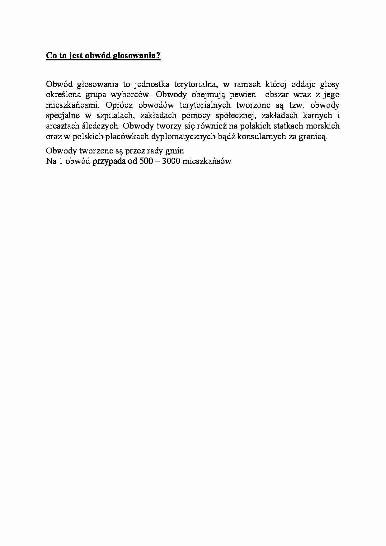 Definicja obwodu głosowania - opracowanie - strona 1
