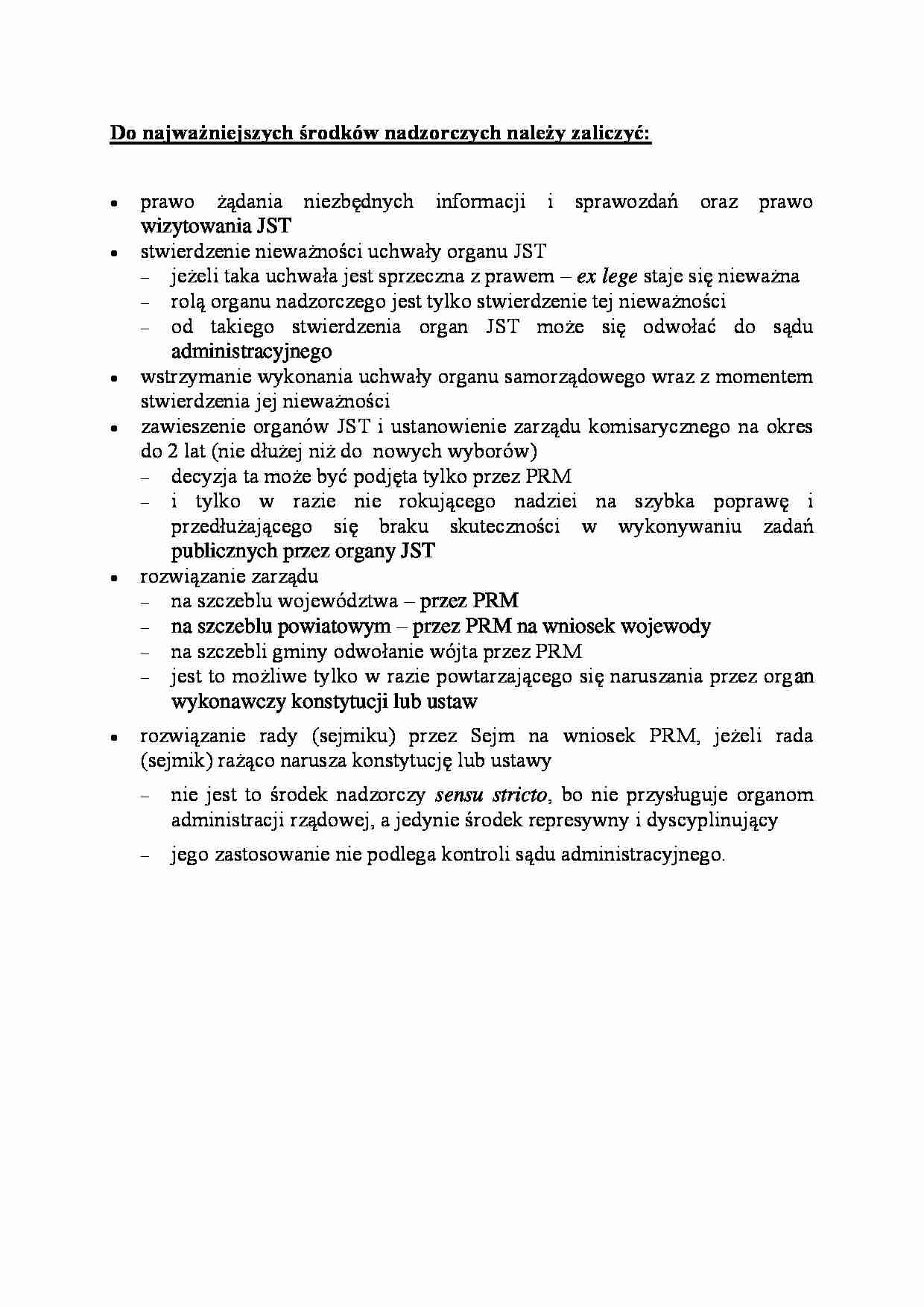 Środki nadzorcze-opracowanie - strona 1