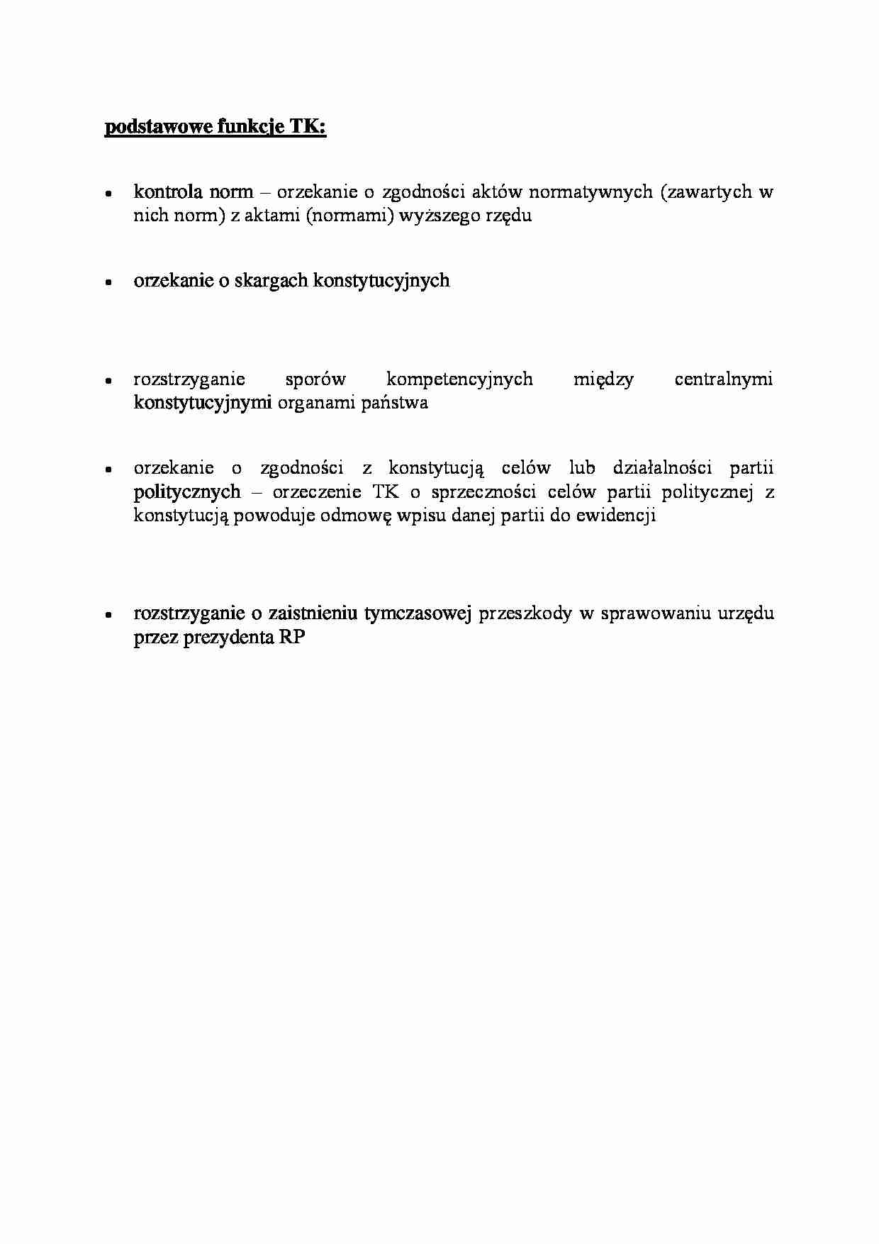 podstawowe funkcje TK - omówienie - strona 1