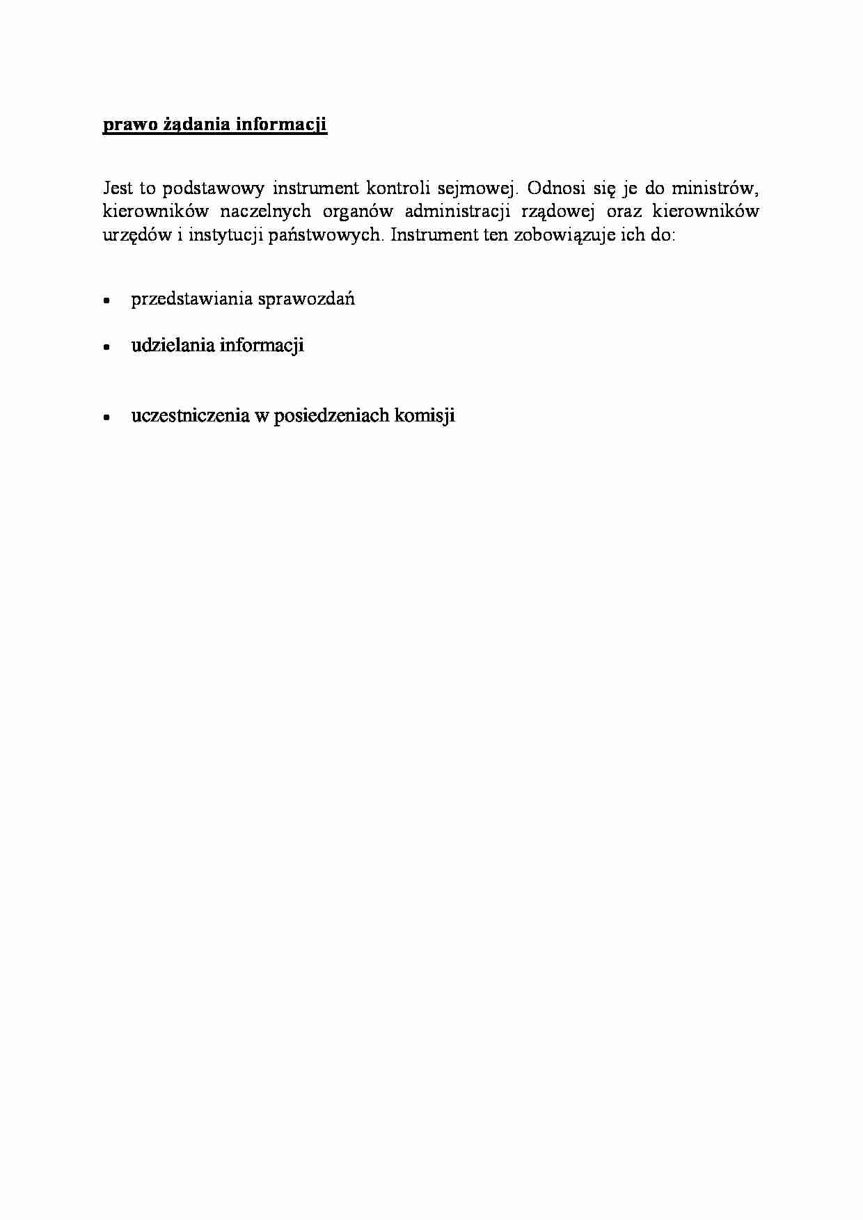 prawo żądania informacji - omówienie - strona 1