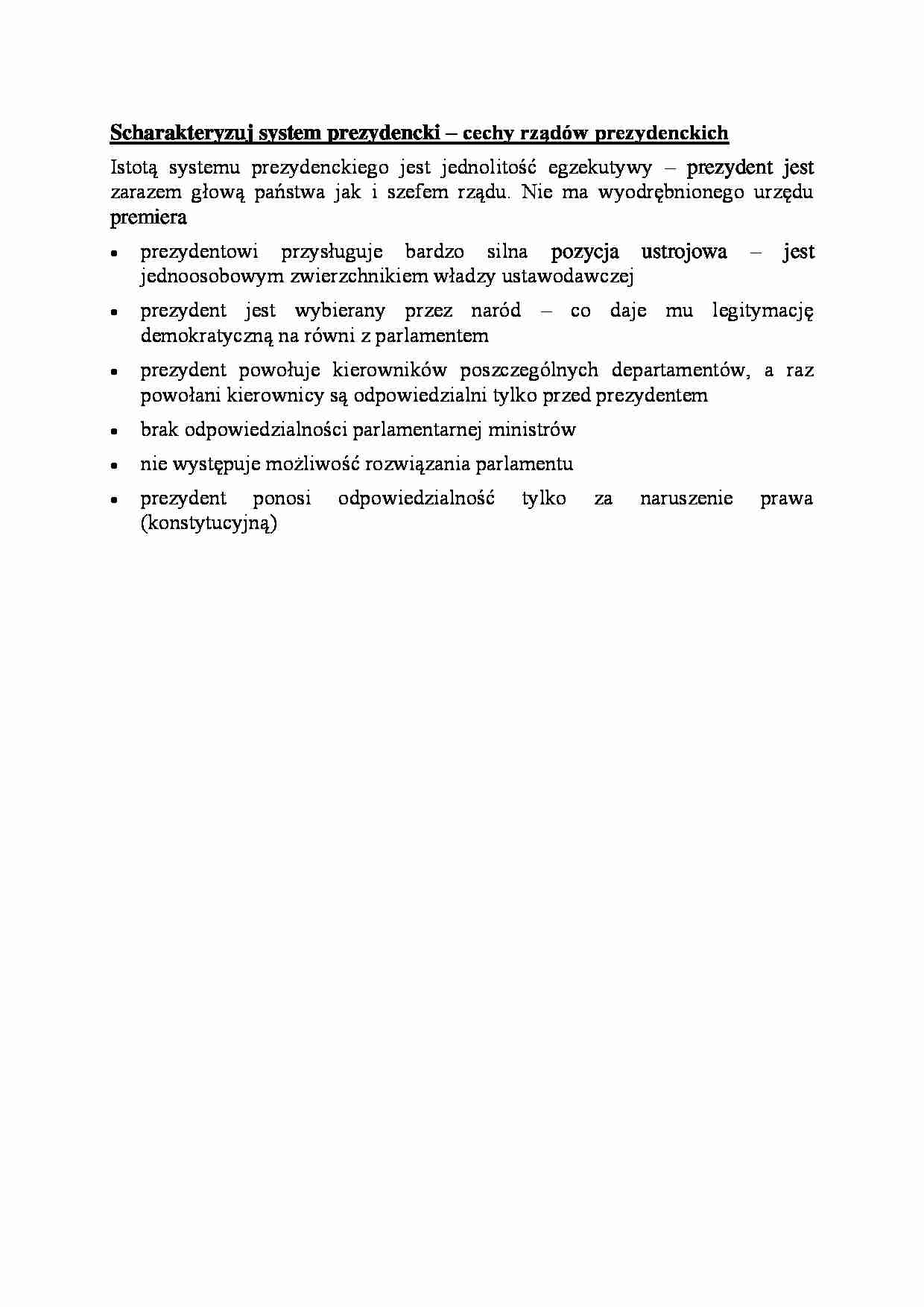 System prezydencki - omówienie - strona 1